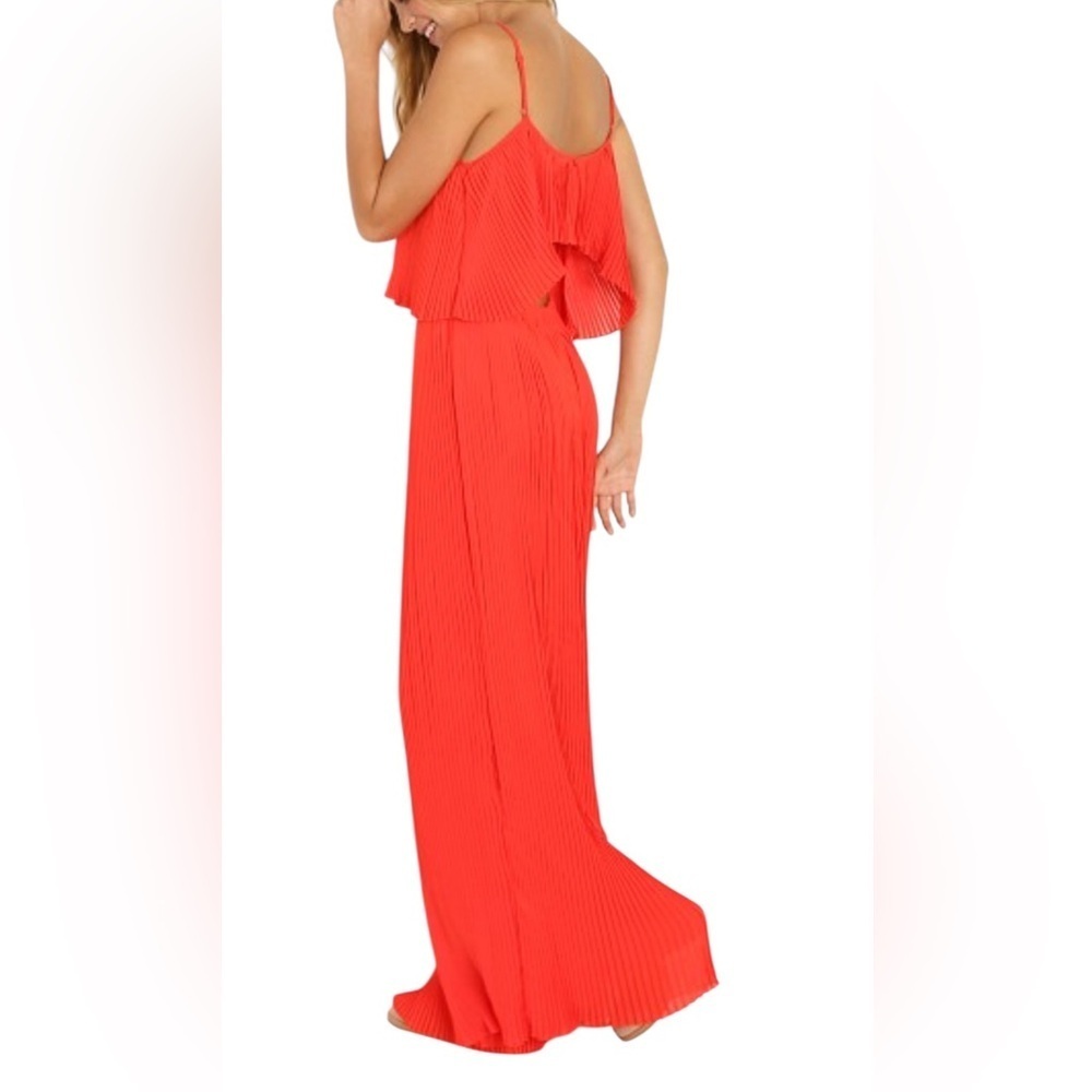 Lovers + Friends Fiery Orange Maxi Backless Dress Size Small K-18